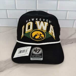 Iowa Hawkeyes Rope Hat Pomona Cap‎ Snap Back Mens One Size Black Yellow Football